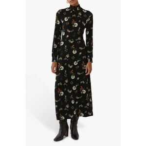 Warehouse Shirred‎ Neck Midi Dress